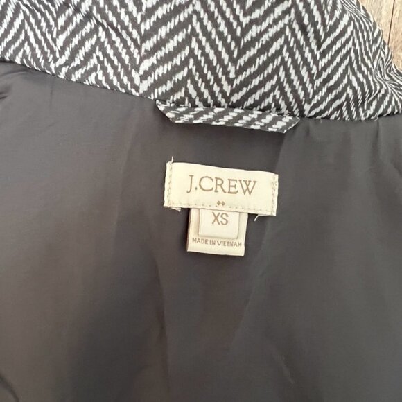 Women's J. Crew Gray and White Quilted Down Vest size XS - Picture 5 of 5
